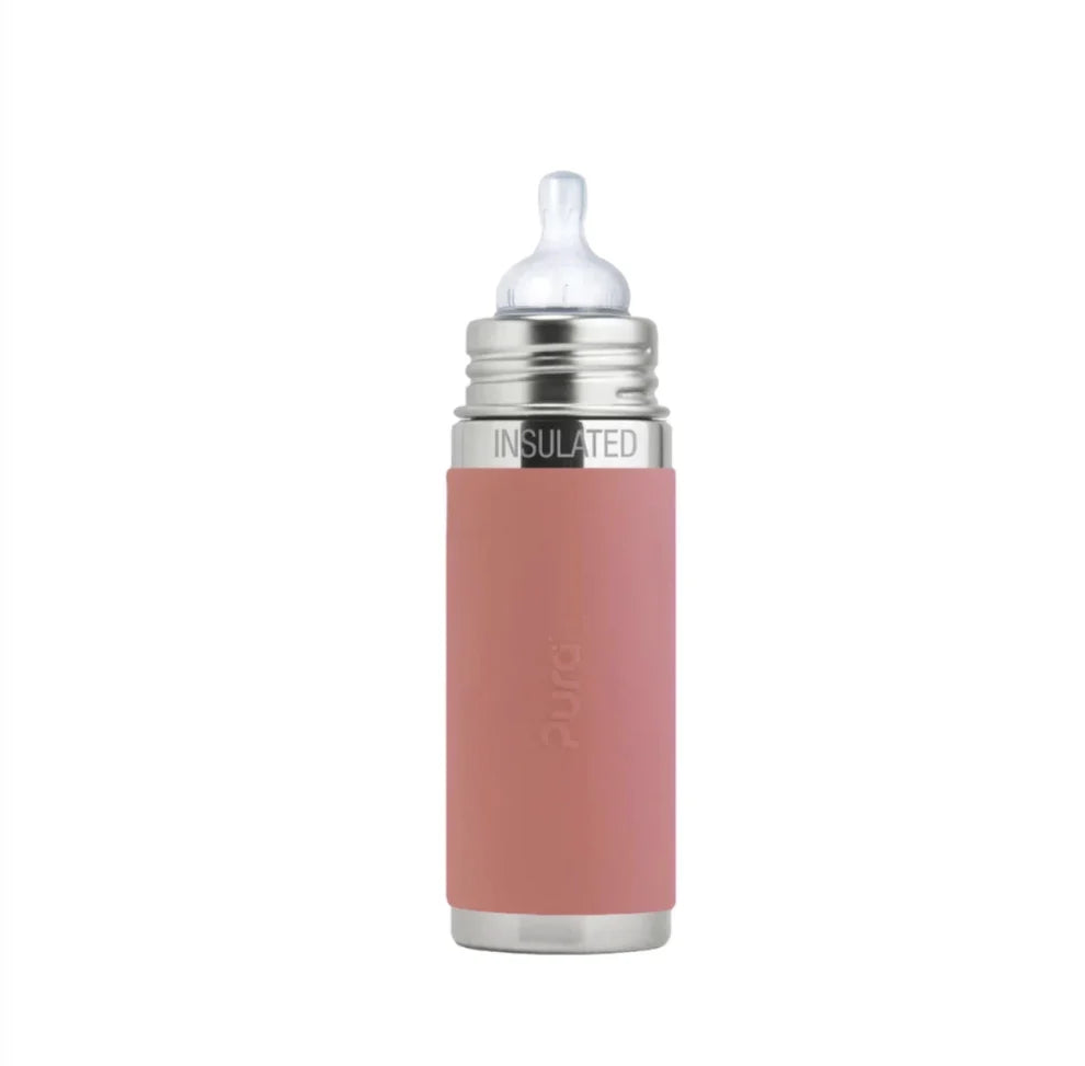 Pura Kiki™ 325ml Stainless Steel Baby Bottle - Medium flow