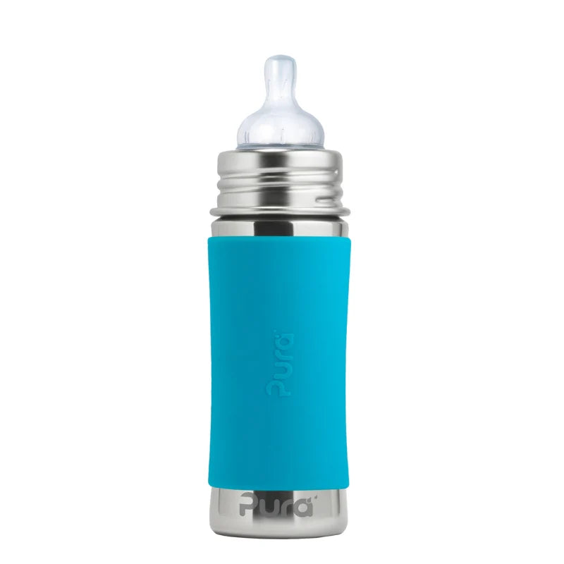 Pura Kiki™ 325ml Stainless Steel Baby Bottle - Medium flow