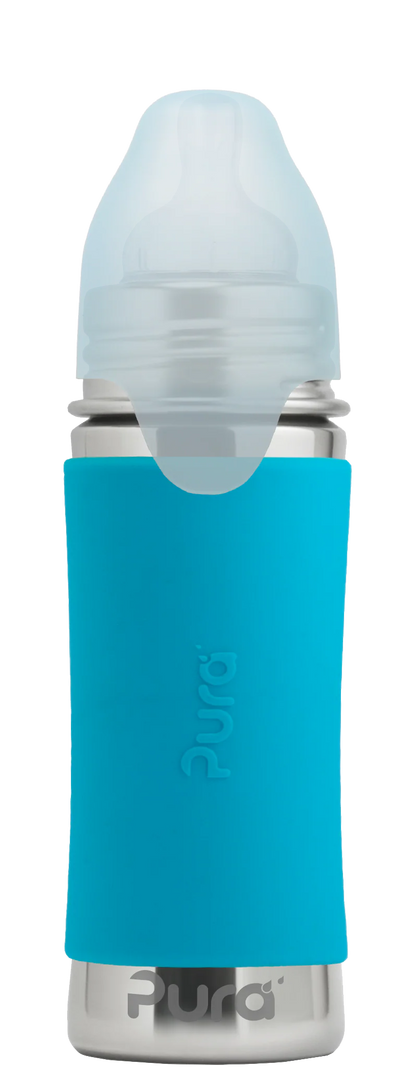 Pura Kiki™ 325ml Stainless Steel Baby Bottle - Medium flow