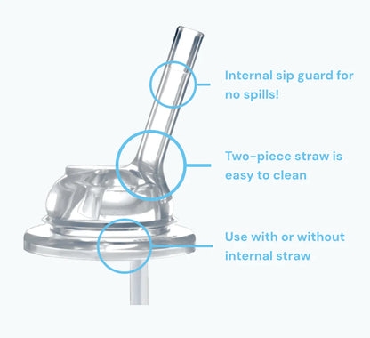 Pura Kiki® 6M+ Kiddo Silicone Straw 2PK